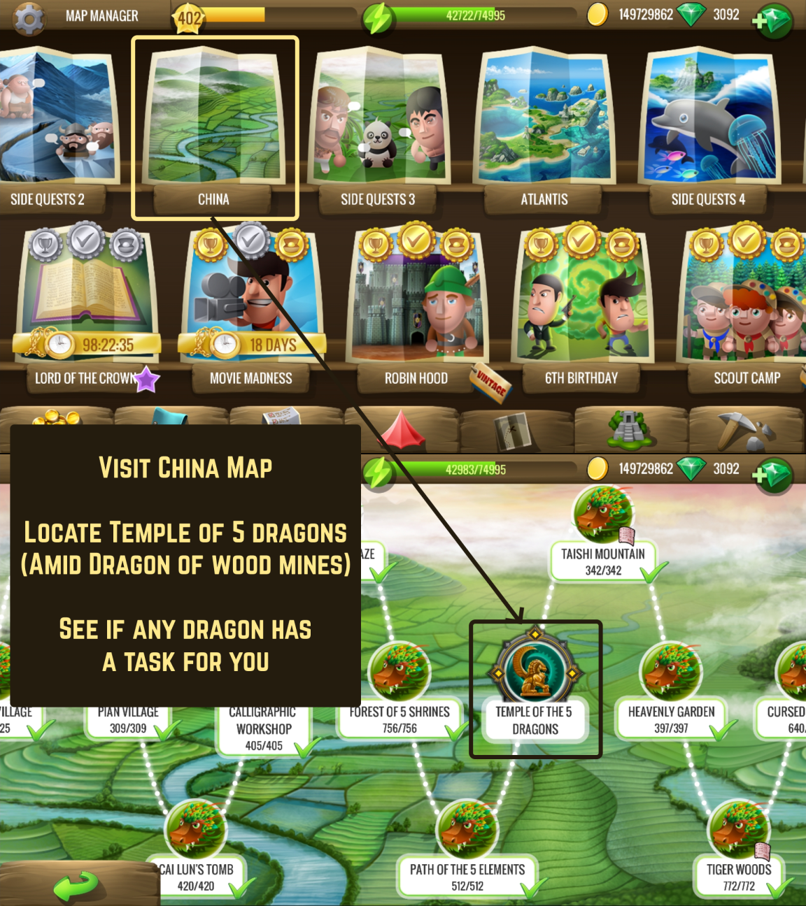 Temple of 5 Dragons Mobile Version