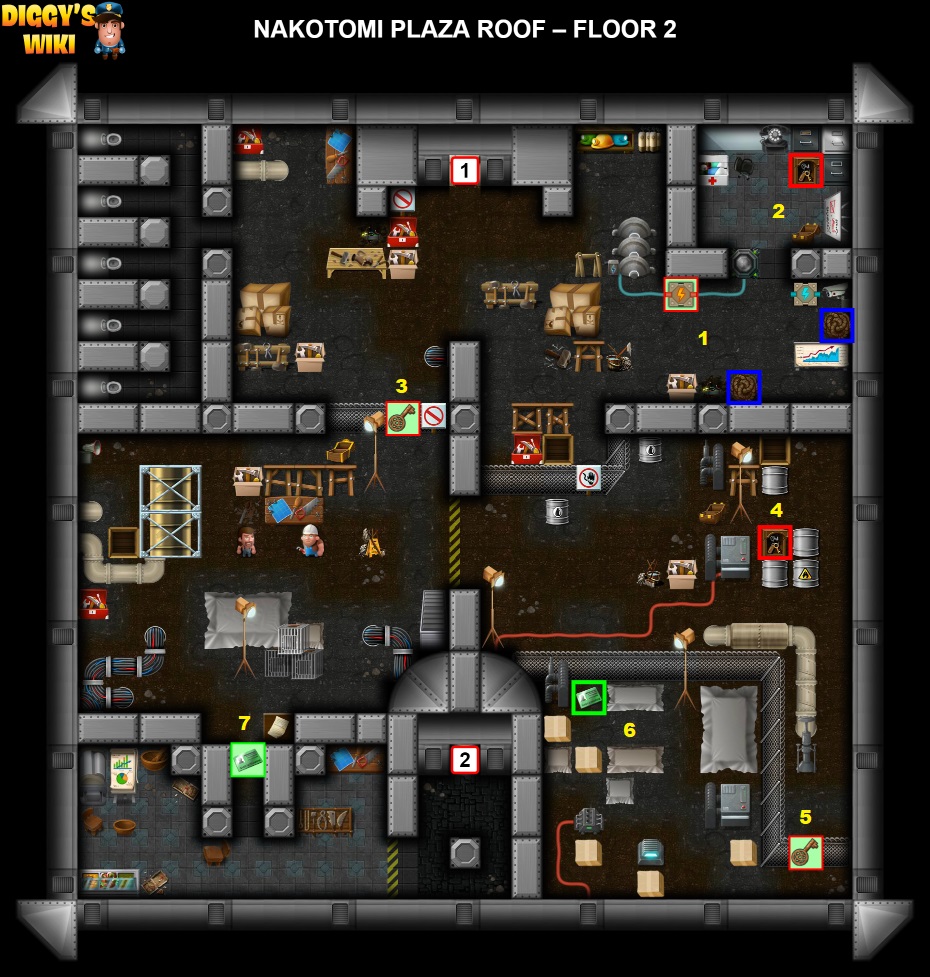 Nakotomi Plaza Roof Map 1