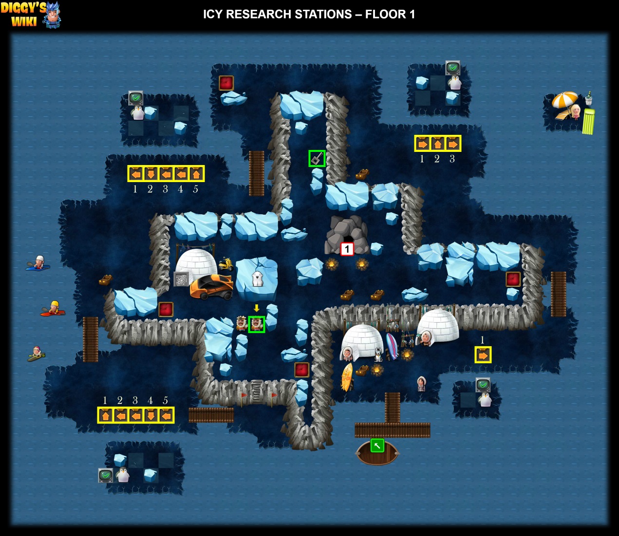 Icy Research Stations Map 0
