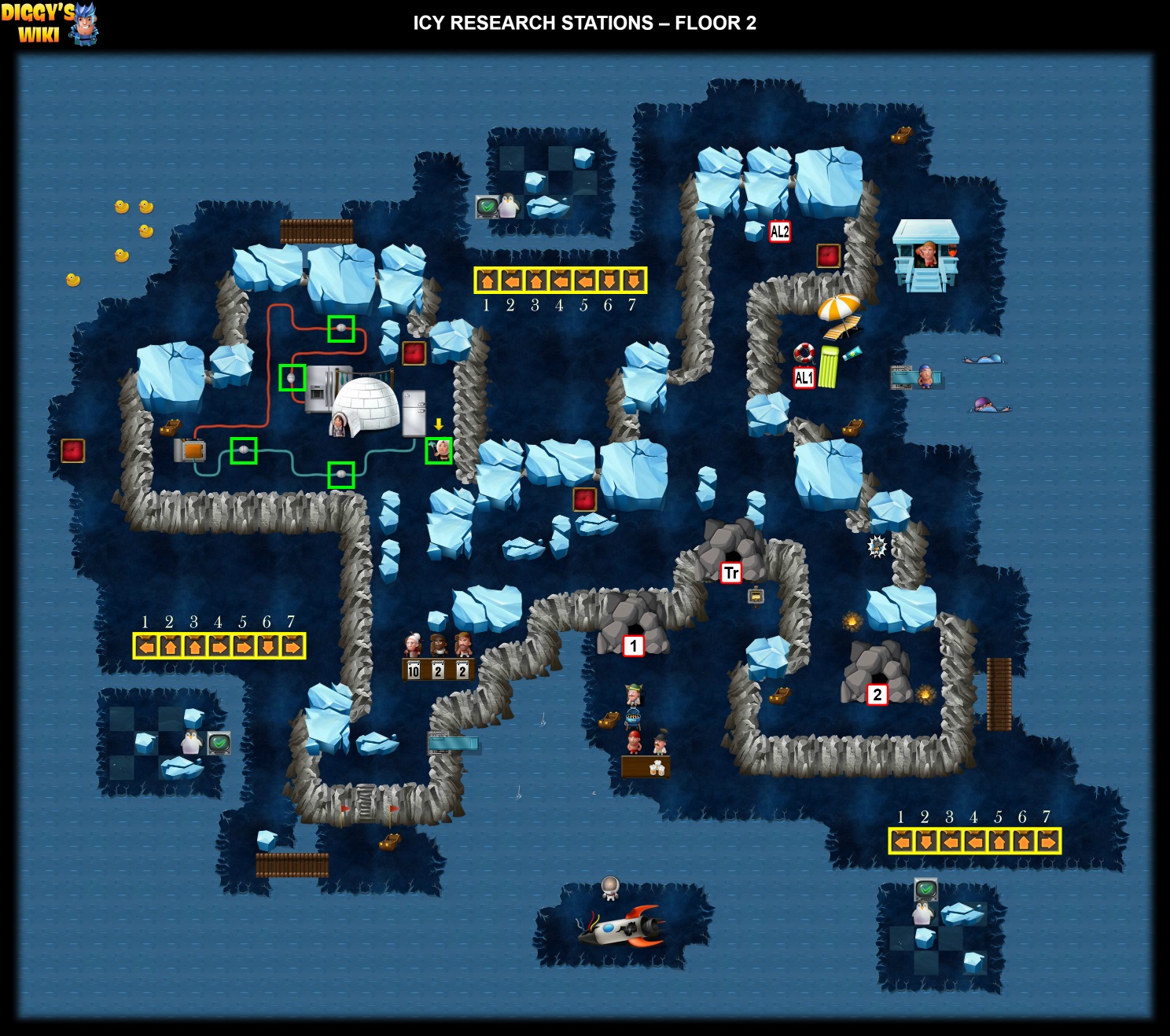 Icy Research Stations Map 2