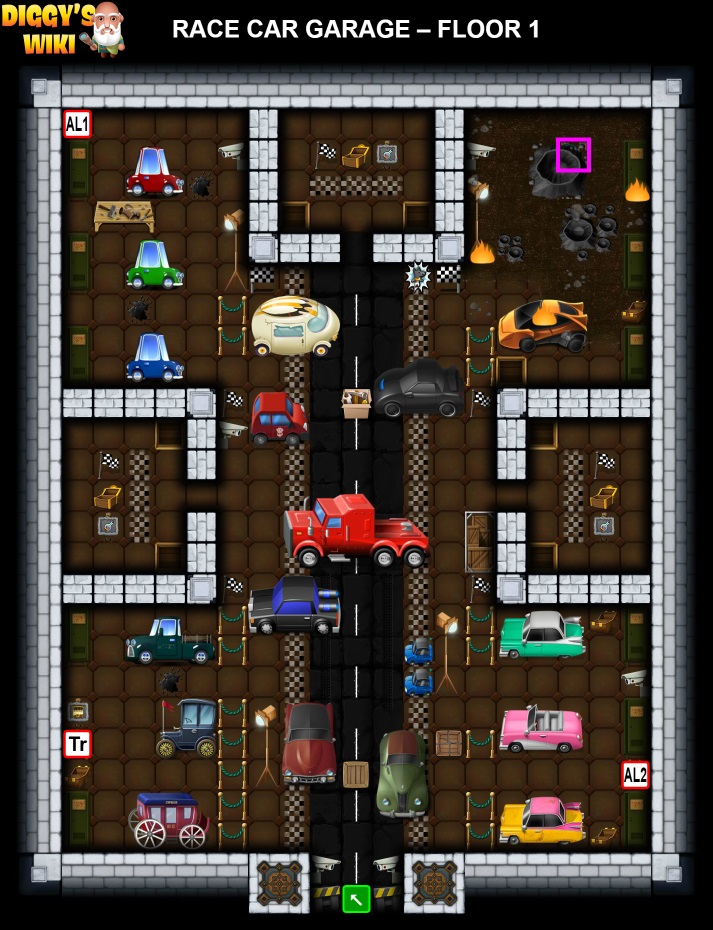 Race Car Garage Map 0